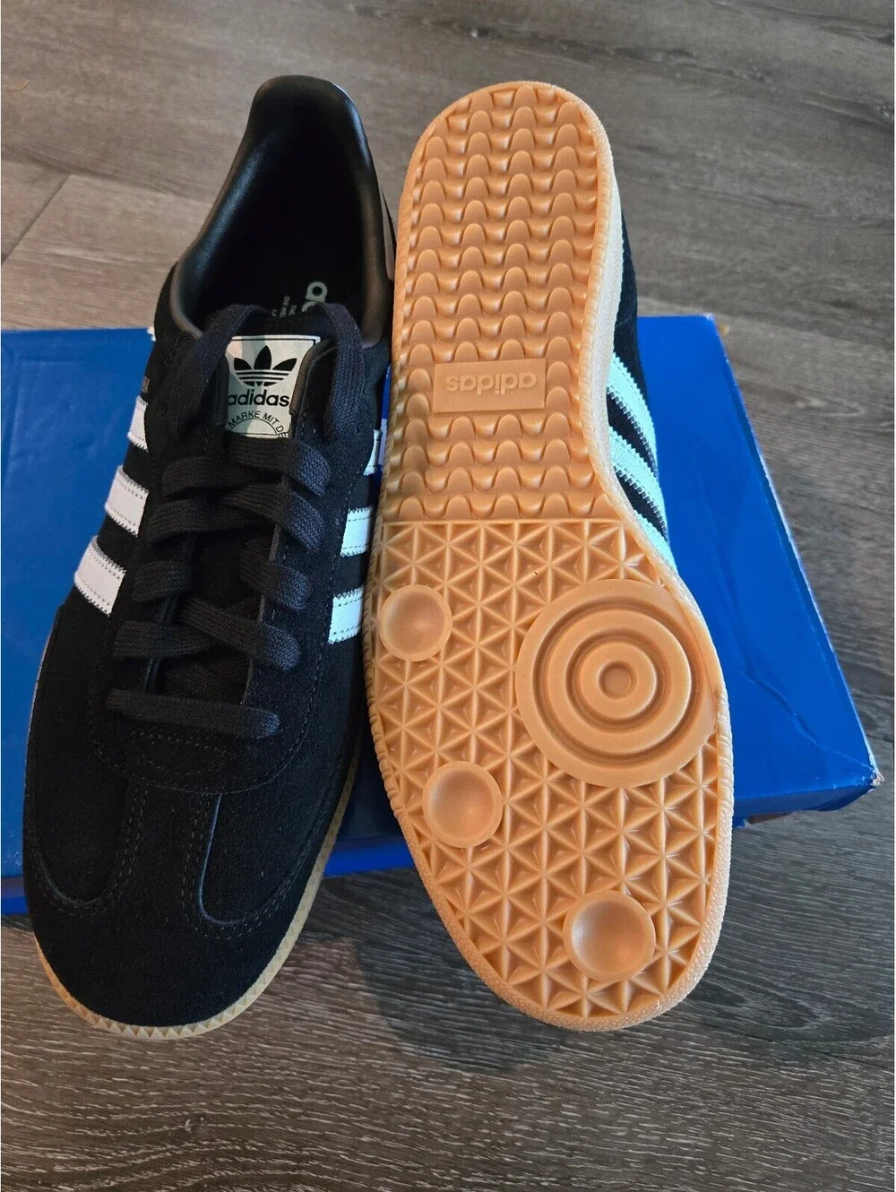 Adidas Samba OG IH6850 Black White Gum Men's Size 12 Sneakers New In Box